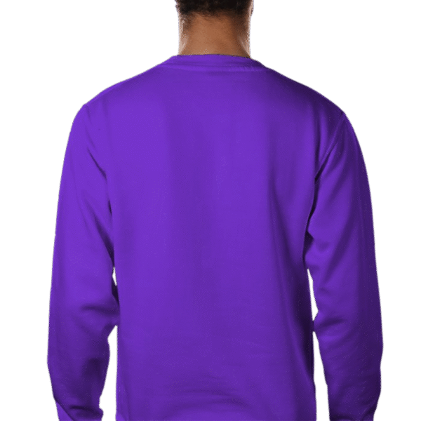 Back view of Royal Tyrian Purple Sweatshirt , luxury apparel by Investor GCC